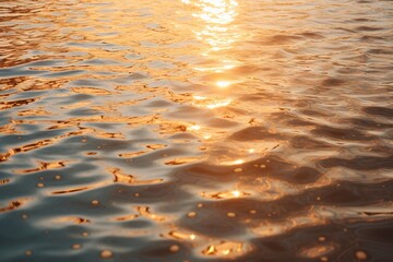 Wall Mural - the sparkling surface of a calm river at sunset