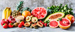 © Real - Tropical Delight: A Colorful Array of Exotic Fruits, Celebrating the Sweetness and Diversity of Natures Bounty