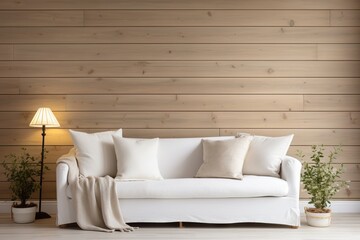 Wall Mural - Wooden shiplap wall creating a timeless look