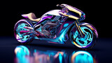 Fototapeta  - Dazzling dynamic technological motorcycle illustration
