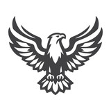 Fototapeta  - Eagle Fly. Eagle silhouette. eagle mascot spread the wings. eagle icon illustration isolated vector sign symbol