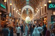 © alauli - Modern Ramadan market filled with Muslim people shopping