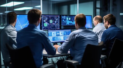 Poster - A group of IT specialists working together on a new project