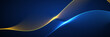 © kanpisut - Abstract blue background with flowing lines. Dynamic waves. vector illustration.