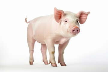 Pig isolate on white background.