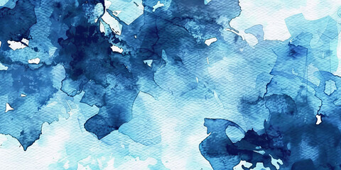 dark blue watercolor banner poster background template design. blue turquoise teal mint cyan white a