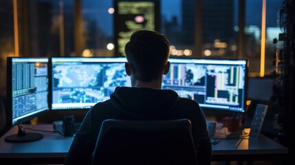 IT professionals work in peace and quiet and develop their programming skills