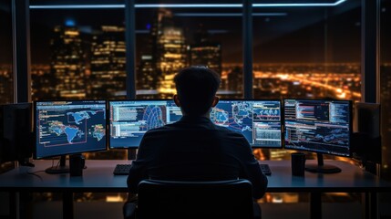 IT professionals work in peace and quiet and develop their programming skills