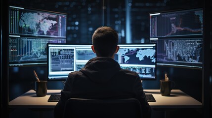 IT professionals work in peace and quiet and develop their programming skills