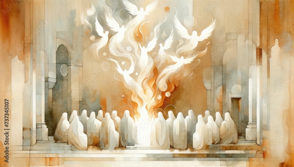 Pentecost Sunday The Holy Spirit Comes As Tongues Of Fire Digital