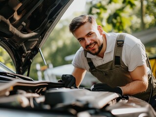 Mechanic Performing Vehicle Maintenance