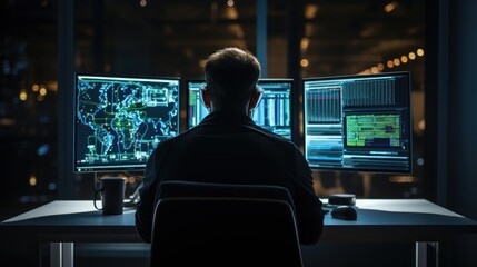 IT professionals work in peace and quiet and develop their programming skills