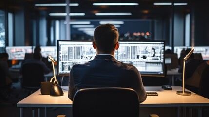 IT professionals work in peace and quiet and develop their programming skills