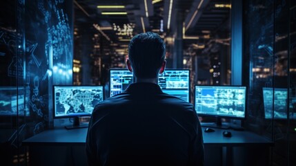 IT professionals work in peace and quiet and develop their programming skills