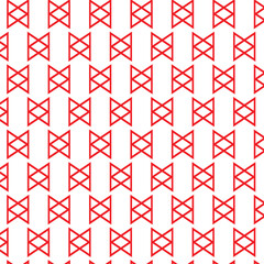 Poster - abstract seamless repeatable red double triangle line pattern.