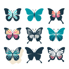 collection of butterflies