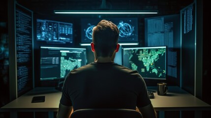 Poster - it professionals work in peace and quiet and develop their programming skills