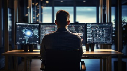Leinwandbilder - it professionals work in peace and quiet and develop their programming skills
