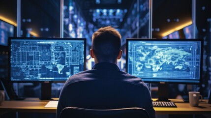 Leinwandbilder - it professionals work in peace and quiet and develop their programming skills