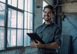 © ArtCookStudio - a smiling man standing in a room, holding a clipboard