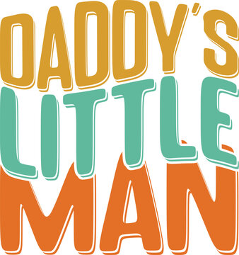 Retro Father's Day Sublimation Design. Groovy Bold Colorful Typography on White Background for ready to print on T-shirts, mugs, bags, pillows and more.