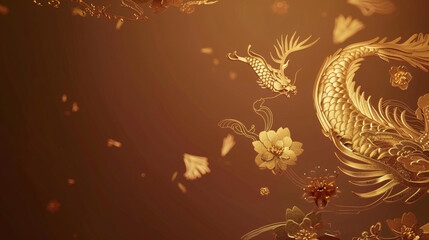 Wall Mural - background with ornament chinese new year decorations