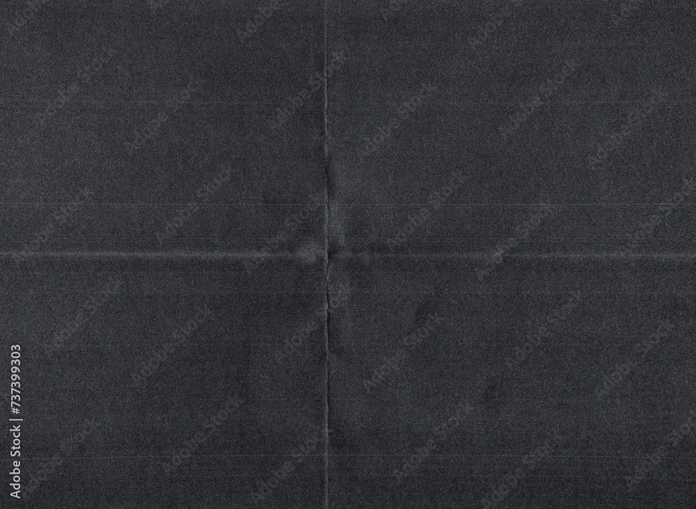 high res paper surface 300dpi scan, texture of half folded black toner ...