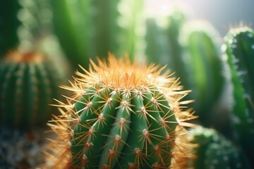 Wall Mural - Cactus in Macro Photography