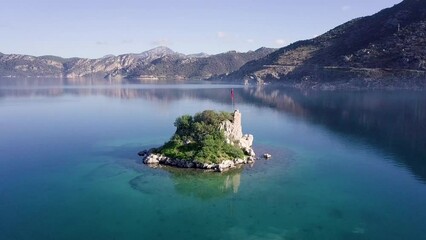 Wall Mural - 360° Island Majesty: Breathtaking Drone Video of Selimiye Bay, Marmaris, Turkey