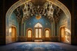 © Jahan Mirovi - Interior of a gorgeous mosque. beautiful interior design with floral background of a mosque. islamic architectural building. decorative design inside a mosque.