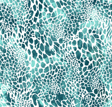 Watercolor Abstract Animal Skin Leopard Wild Cats Seamless Pattern Design Background Wallpaper.	
