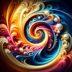 Wall Mural - abstract texture wallpaper and background with swirls and curves in vivid colors. artistic pattern d