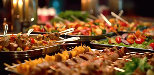 Poster - Delicious and varied buffet food catering