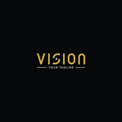 Vision letter logo design