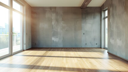 Wall Mural - empty room with concrete walls