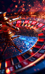 Casino roulette wheel background