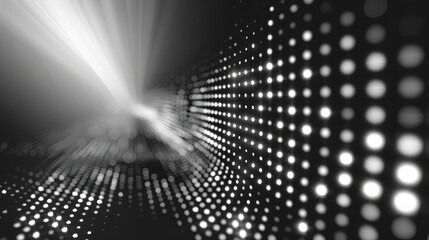 Wall Mural - digital technology background. digital data dots gray pattern pixel background
