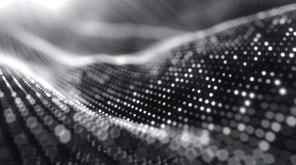 Wall Mural - digital technology background. digital data dots gray pattern pixel background