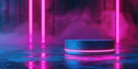 Aufkleber - A smart speaker placed on a table, ready to play music or provide information. Ideal for technology-related projects and home decor articles