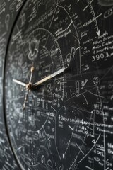 Poster - A clock with intricate writing and designs, perfect for adding a unique touch to any space