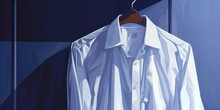 A Painting Of A White Shirt Hanging On A Hanger. Suitable For Fashion And Clothing Related Projects