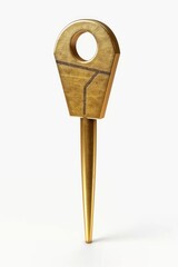 Aufkleber - A gold object with a hole in the middle. Perfect for adding a touch of elegance and uniqueness to any design