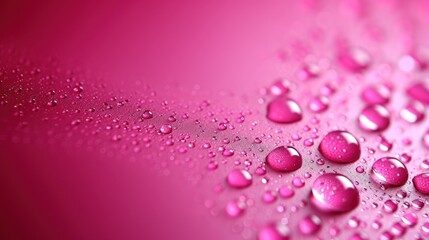  a close up of a pink background with lots of drops of water on the bottom of the image and on the bottom of the image.