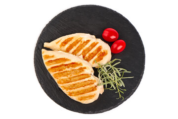 Sticker - Grilled chicken breast, isolated on white background