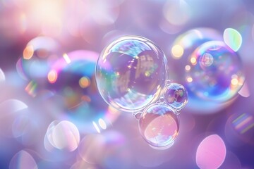 Wall Mural - abstract background with bubbles