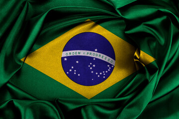 Poster - Silky Brazilian flag