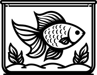 Sticker - Goldfish Aquarium