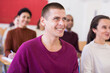 © JackF - Lesson in the classroom of the university - students at their desks