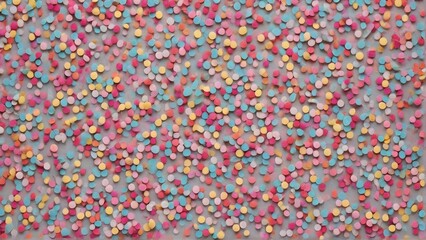 Sticker - background of confetti, ai generated