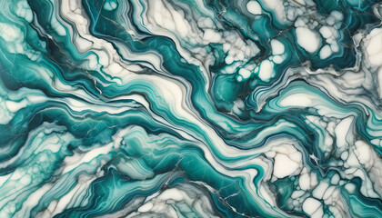  Abstract Swirls of Turquoise and Grey in a Marble Texture